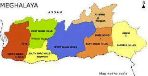 Map of Meghalaya